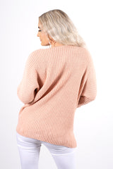 Pink knitted cardigan