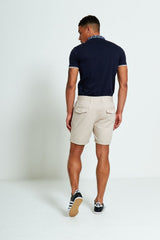 Mens Beige Slim Fit Chino Shorts