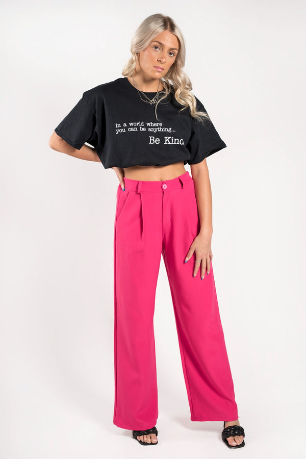 Black Be Kind Slogan Oversized T-Shirt