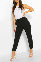 Black Cargo Fleece Trouser