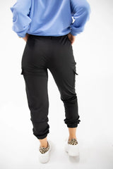 Black Cargo Fleece Trouser
