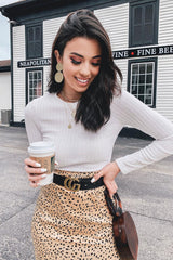 Black CG Gold Buckle PU Belt