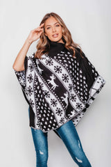 Black  Arrival Christmas Reindeer Poncho