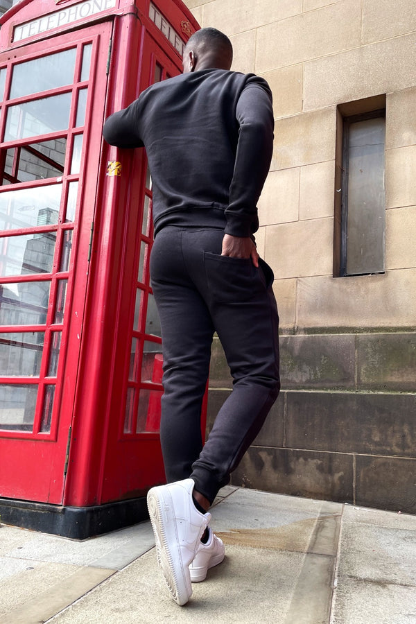 Black Fleece Basic Crew Neck Tracksuit