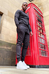 Black Fleece Basic Crew Neck Tracksuit