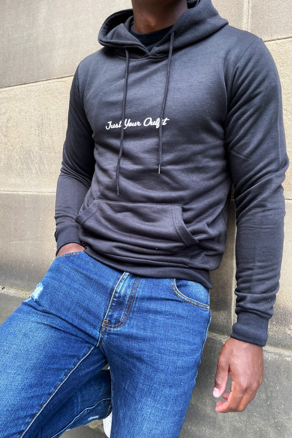 Black JYO Slogan Hoodie