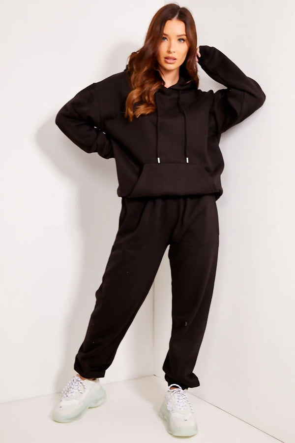 Black Oversized Hoody and Jogger Co-Ord