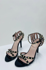 Black Studded Stiletto Heels