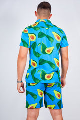 Blue Avacado Print Shirt