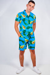 Blue Avacado Print Shirt