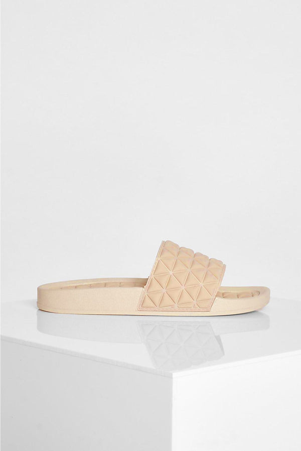 Beige Pyramid Padded Slider