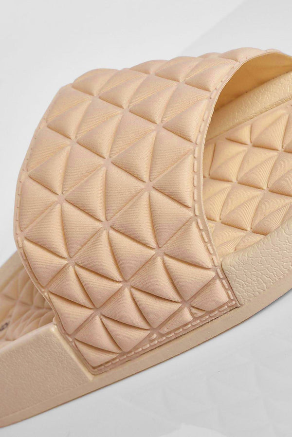 Beige Pyramid Padded Slider