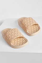 Beige Pyramid Padded Slider