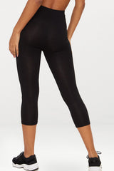 Black Basic Cropped Leggings