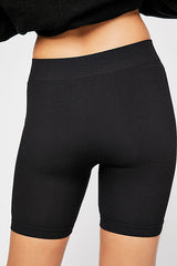 Black Basic Seamless Cycle Shorts