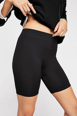 Black Basic Seamless Cycle Shorts