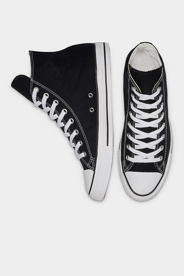 Mens Black High Top Canvas Trainers
