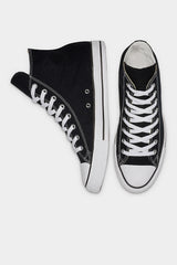 Mens Black High Top Canvas Trainers