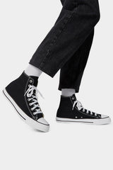 Mens Black High Top Canvas Trainers