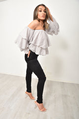 Black Rip Distressed Disco Skinny Jeans