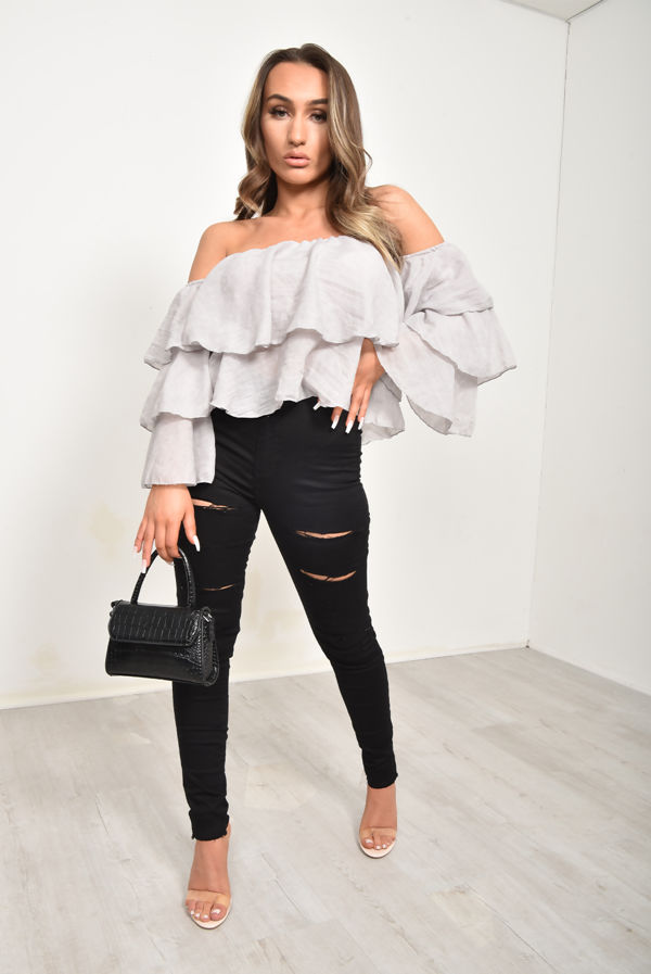 Black Rip Distressed Disco Skinny Jeans