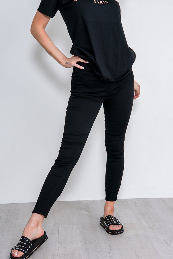 Black High Waisted Skinny Jeggings