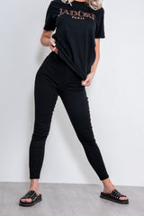 Black High Waisted Skinny Jeggings