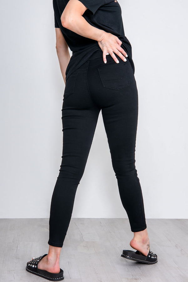 Black High Waisted Skinny Jeggings