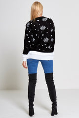 Black Merry Christmas Reindeer Jumper