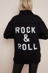 Black Rock And Roll Denim Jacket
