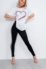 Black Side Striped Skinny Jeans
