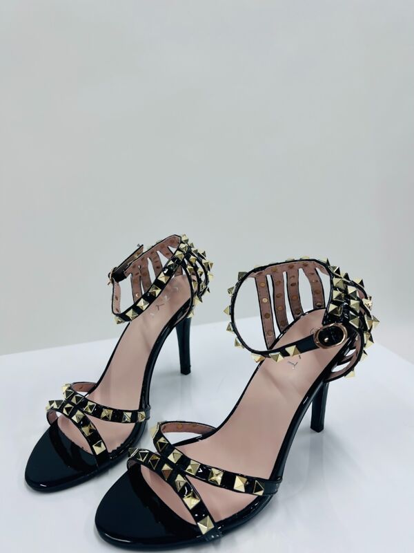 Black Studded Stiletto Heels