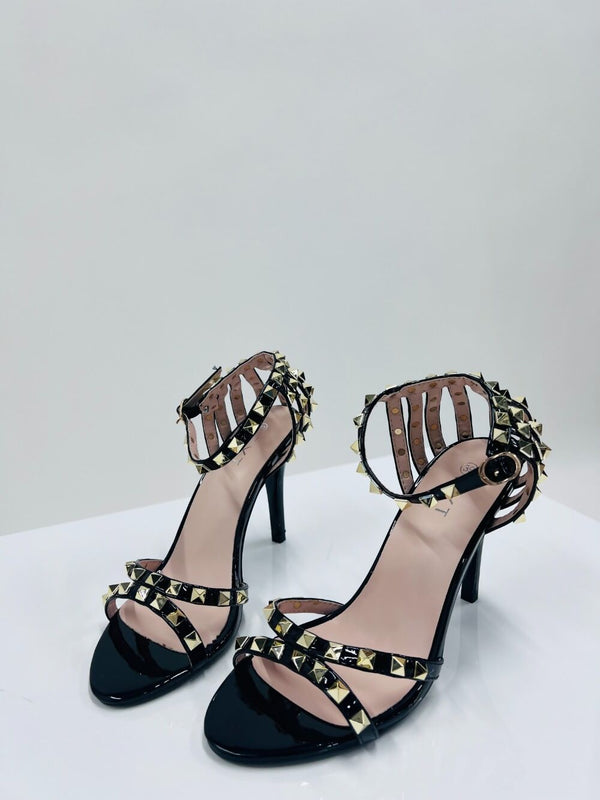 Black Studded Stiletto Heels