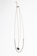 Black And Silver Layered Necklace