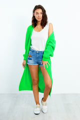 Blue Bird Patch Fray Hem Denim Shorts