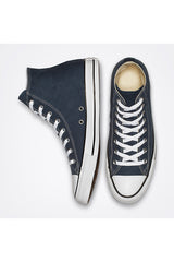 Navy High Top Canvas Trainers