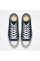 Navy High Top Canvas Trainers