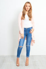 Baby Pink Waterfall Cardigan