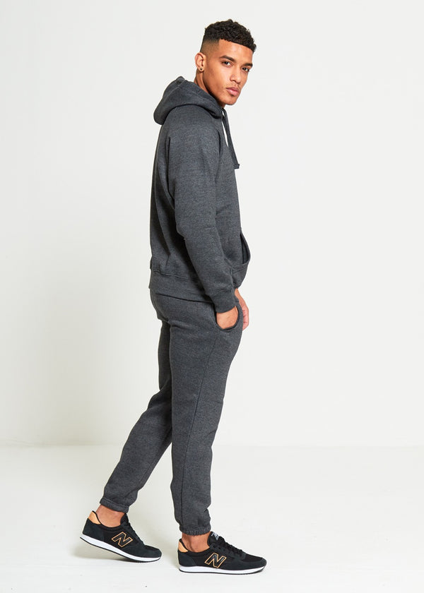 Charcoal Basic Pullover Hood Tracksuit