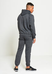 Charcoal Basic Pullover Hood Tracksuit