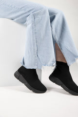 Black Runner Sock Trainer