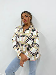 Stone & Olive Checked Jacket
