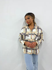 Stone & Olive Checked Jacket