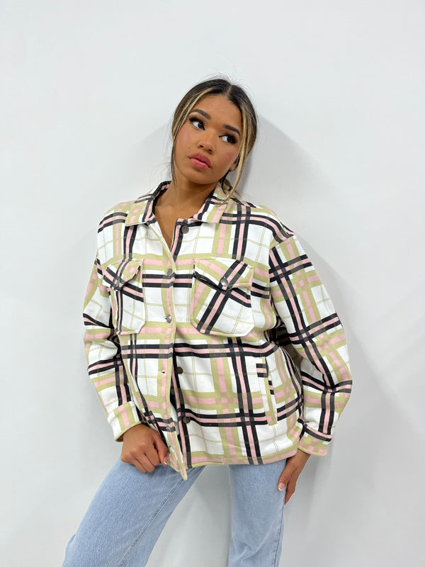Stone & Olive Checked Jacket