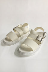 Cream Strappy Chunky Sandals