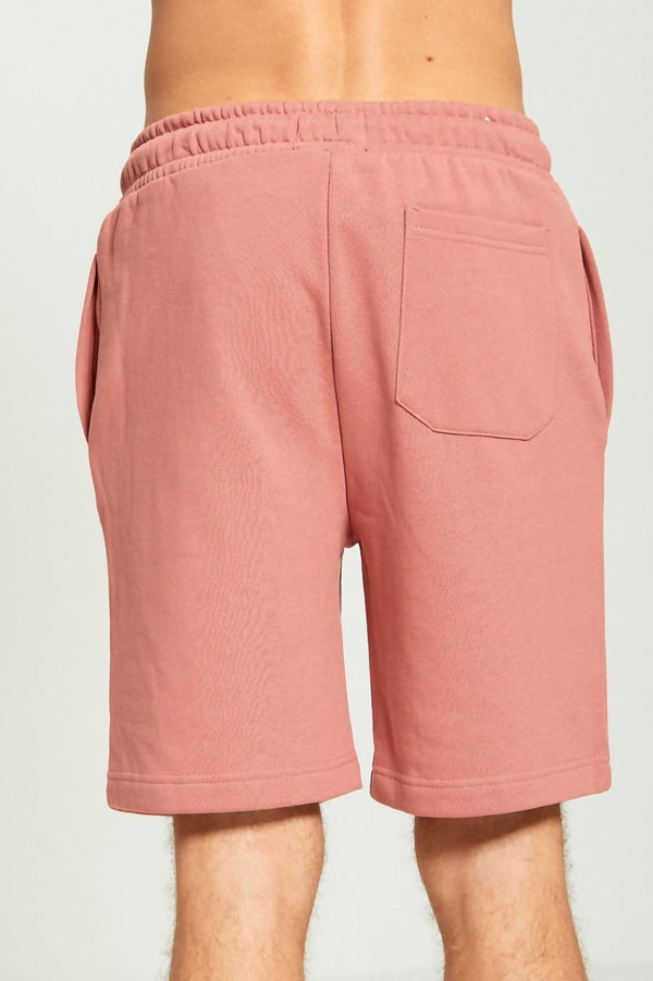 Mens Dusty Pink Jersey Sweat Shorts