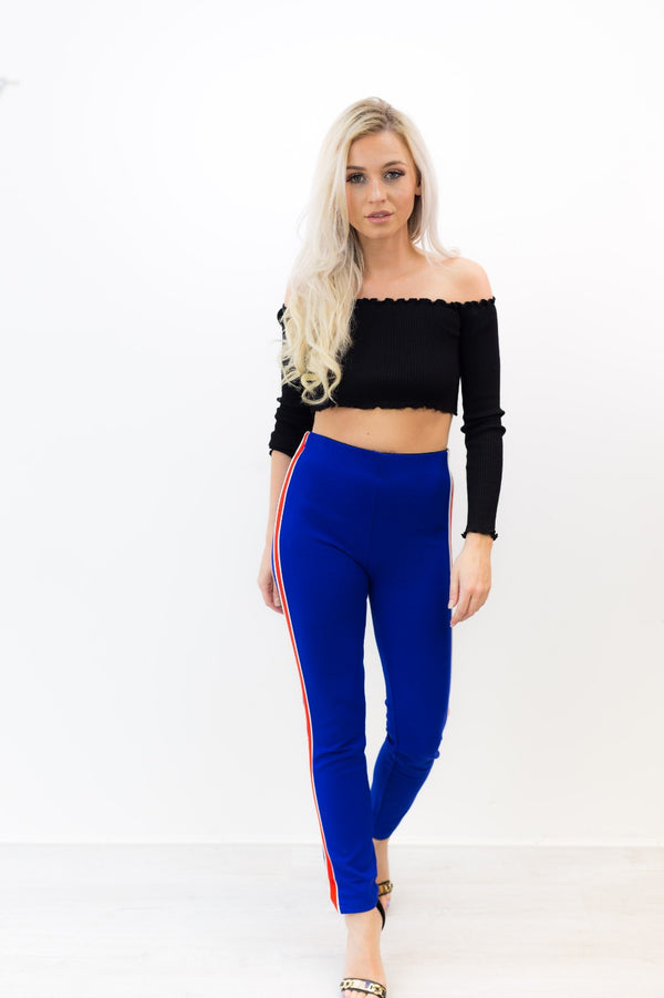 Royal Stripe Skinny Fit Jeggings