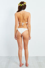 White Crochet Halter Neck Bikini
