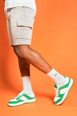 Mens Grey Cargo Sweat Shorts