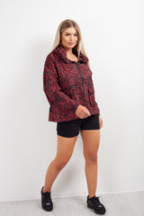 Red Leopard Print Festival Jacket